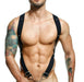 MOB DNGEON Crossback Elastic Harness O - Ring Black With C - Ring DMBL05 4 - SexyMenUnderwear.com