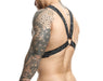 MOB DNGEON Eroticwear Cross Chain Harness O/S Midnight DMBL09 3 - SexyMenUnderwear.com