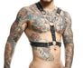 MOB DNGEON Eroticwear Cross Chain Harness O/S Midnight DMBL09 3 - SexyMenUnderwear.com