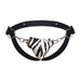 MOB DNGEON Eroticwear Snap Jock Metal Ring Faux Leather Zebra Print O/S DMBL03