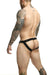 MOB Dngeon Eroticwear Snap Jock Metal Ring Mounted Jockstrap Midnight DMBL03 3 - SexyMenUnderwear.com