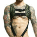 MOB DNGEON Harness Camouflage Army Harness With C - Ring & Panels Green DMBL08 - SexyMenUnderwear.com