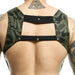 MOB DNGEON Harness Camouflage Army Harness With C - Ring & Panels Green DMBL08 - SexyMenUnderwear.com