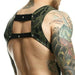 MOB DNGEON Harness Camouflage Army Harness With C - Ring & Panels Green DMBL08 - SexyMenUnderwear.com