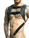 MOB DNGEON Harness Leather - Look CropTop With C - Ring Harness Midnight DMBL08 - SexyMenUnderwear.com