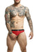 MOB DNGEON Jockstrap Open Front Jock C - Ring O/S Red DMBL01 - SexyMenUnderwear.com