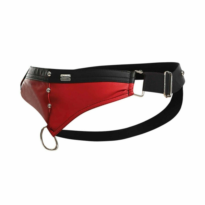 MOB DNGEON Jockstrap Open Front Jock C - Ring O/S Red DMBL01 - SexyMenUnderwear.com