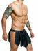 MOB DNGEON Skirt Eroticwear Mens Kilt Roman Skirts Total Black DMBL10 - SexyMenUnderwear.com