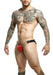 MOB DNGEON Snap - Jock With Metal Ring Erocticwear Jockstrap Cherry Red DMBL03 07 - SexyMenUnderwear.com