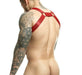 MOB DNGEON Straight Back Adjustable Harness Cherry O/S DMBL06 - SexyMenUnderwear.com