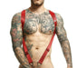 MOB DNGEON Straight Back Adjustable Harness Cherry O/S DMBL06 - SexyMenUnderwear.com