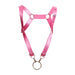 MOB DNGEON Straight Back Adjustable Harness One Size in Pink Mirror DMBL06