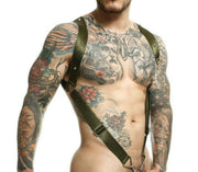MOB DNGEON Straight Back Adjustable Harness O/S DMBL06 Army3