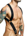 MOB DNGEON Straight Back Adjustable Harness O/S DMBL06 Black - SexyMenUnderwear.com