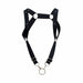 MOB DNGEON Straight Back Adjustable Harness O/S DMBL06 Black - SexyMenUnderwear.com