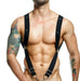 MOB DNGEON Straight Back Adjustable Harness O/S DMBL06 Black - SexyMenUnderwear.com