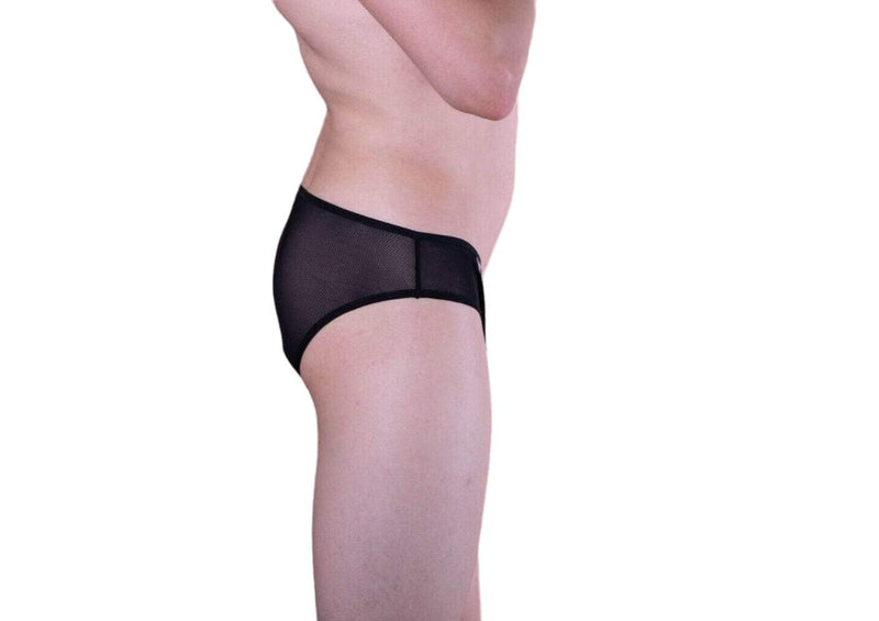 MOB Erotic Mens Wear Super Sexy Mens Underwear Side Way Mesh Black MBL33 34