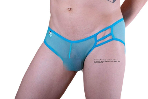 MOB Erotic Mens Wear Super Sexy Mens Underwear Side Way Mesh Turquoise MBL33 31