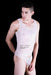 MOB Singlet Underwear Mesh Bodysuit String White MBL09 1 - SexyMenUnderwear.com