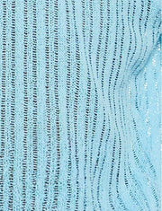 MODUS VIVENDI Bikini Brief Striped Crochet Low - Cut Briefs in Light Blue 074134