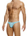 MODUS VIVENDI Bikini Brief Striped Crochet Low - Cut Briefs in Light Blue 07413 - SexyMenUnderwear.com