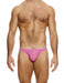 MODUS VIVENDI Bikini Brief Striped Crochet Low - Cut Briefs Pink 07413 - SexyMenUnderwear.com