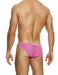 MODUS VIVENDI Bikini Brief Striped Crochet Low - Cut Briefs Pink 07413 - SexyMenUnderwear.com