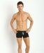 Modus Vivendi Boxer Military Leather Look Quality Ribbed Cotton Black 08521 93B - SexyMenUnderwear.com