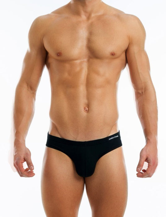 MODUS VIVENDI Brief Antibacterial Pure Cotton Eco Knitted Briefs Black 15612 - SexyMenUnderwear.com