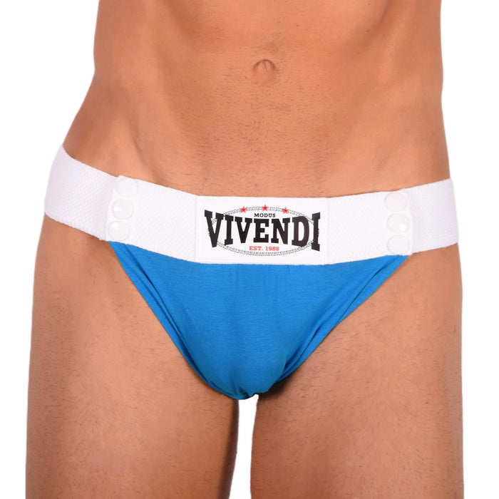 Modus Vivendi Brief Sumo Customizable Twist With Open Front Snap Turquoise 16512 29 - SexyMenUnderwear.com