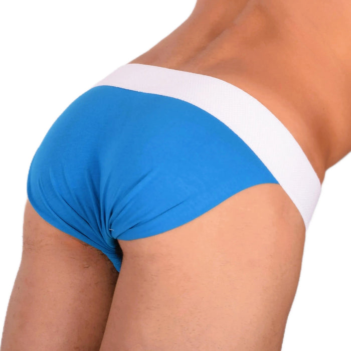 Modus Vivendi Brief Sumo Customizable Twist With Open Front Snap Turquoise 16512 29 - SexyMenUnderwear.com