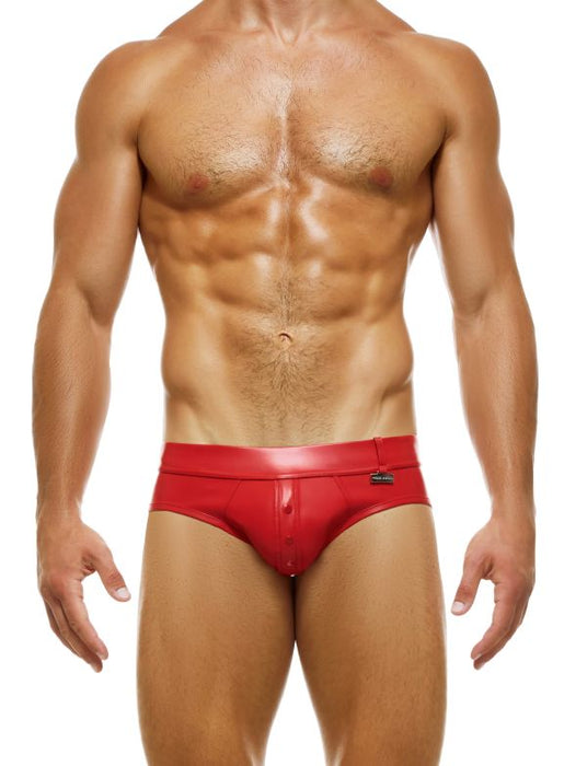 Modus Vivendi Briefs Leather Legacy Classic Brief Red 11116 56A - SexyMenUnderwear.com