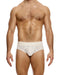 MODUS VIVENDI Briefs Striped Crochet Classic Brief Stretch Knitted Natural 07414 - SexyMenUnderwear.com