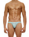 Modus Vivendi C Through T - String Perforated Semi - Transparent Light Blue 08017 B71 - SexyMenUnderwear.com