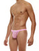 Modus Vivendi C Through T - String Perforated Semi - Transparent Pink Neon 08017 B71 - SexyMenUnderwear.com