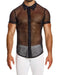 MODUS VIVENDI Chemise Armor Shirt Luxury Metallic Black Yarns Knitted 01042 56A - SexyMenUnderwear.com