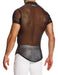 MODUS VIVENDI Chemise Armor Shirt Luxury Metallic Black Yarns Knitted 01042 56A - SexyMenUnderwear.com