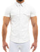 Modus Vivendi Chemise Vegan Leather Muscle Shirt Press Stud Buttons White 20541 B50B - SexyMenUnderwear.com