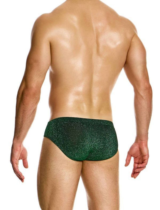 Modus Vivendi Classic Brief Glitter Knitted Lurex Yarns Green Briefs 26315 B87 - SexyMenUnderwear.com