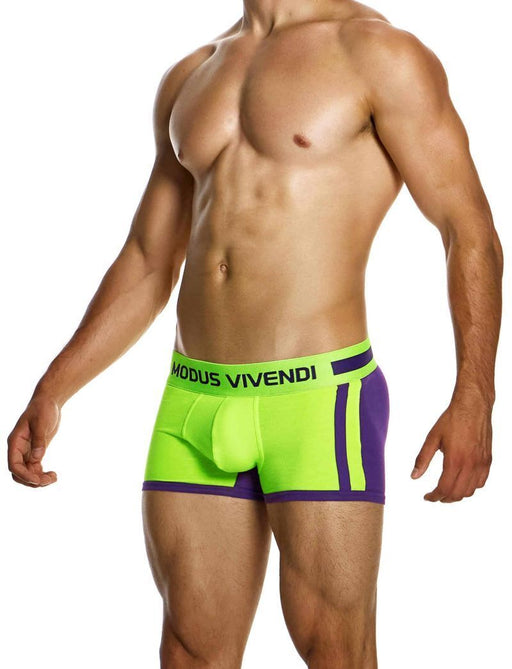 Modus Vivendi Cotton Boxer Sporty Classic - Cut Jacquard Knitted 12423 Purple - SexyMenUnderwear.com