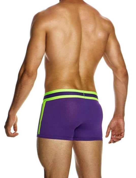 Modus Vivendi Cotton Boxer Sporty Classic - Cut Jacquard Knitted 12423 Purple - SexyMenUnderwear.com