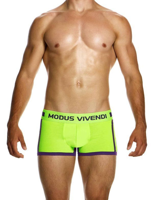 Modus Vivendi Cotton Boxer Sporty Classic - Cut Jacquard Knitted 12423 Purple - SexyMenUnderwear.com