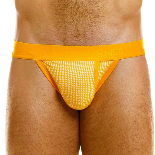 Modus Vivendi Country Jockstrap Knitted Double - Ply Pouch Yellow Jock 02211 B76 - SexyMenUnderwear.com