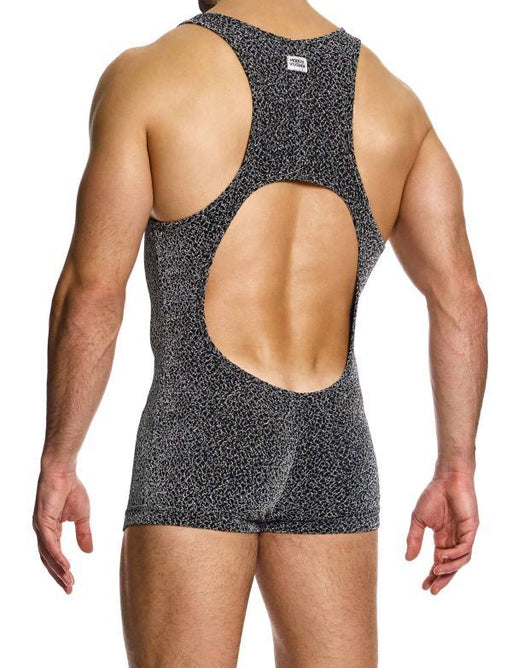 Modus Vivendi Crackled Bodysuit Jacquard Metallic Yarns Grey 25381 B971