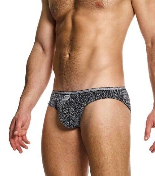 MODUS VIVENDI Crackled Classic Briefs Fashion Lurex Gray Metallic Yarns 25313 - SexyMenUnderwear.com