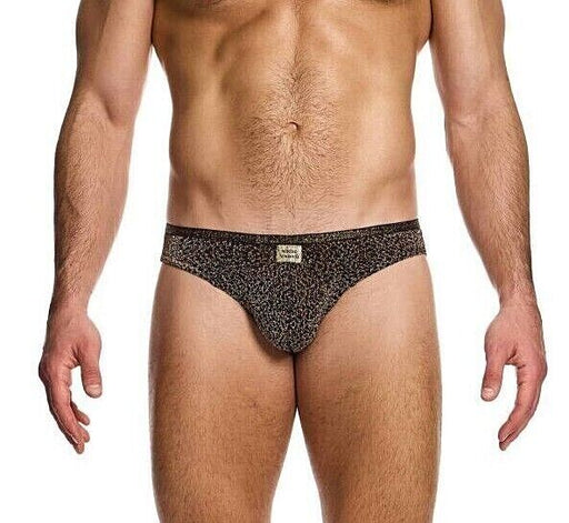 MODUS VIVENDI Crackled Classic Briefs Lurex Brown Metallic Yarns 25313 - SexyMenUnderwear.com