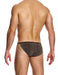 MODUS VIVENDI Crackled Tanga Briefs Fashion Lurex Brown Metallic Yarns 25312 B82 - SexyMenUnderwear.com