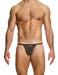 MODUS VIVENDI Crackled Tanga Briefs Fashion Lurex Brown Metallic Yarns 25312 B82 - SexyMenUnderwear.com