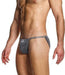 MODUS VIVENDI Crackled Tanga Briefs Fashion Lurex Gray Metallic Yarns 25312 B82 - SexyMenUnderwear.com