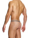 MODUS VIVENDI Crackled Thong Double Lurex Metallic Yarns Gray 25311 B82 - SexyMenUnderwear.com